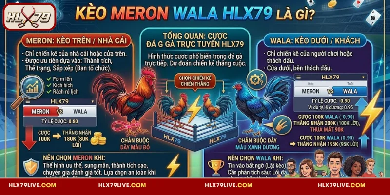 Kèo Meron Wala HLX79 - Cẩm Nang Chi Tiết Cho Người Mới 2 Kèo Meron Wala HLX79 là tỷ lệ đơn giản trong đá gà