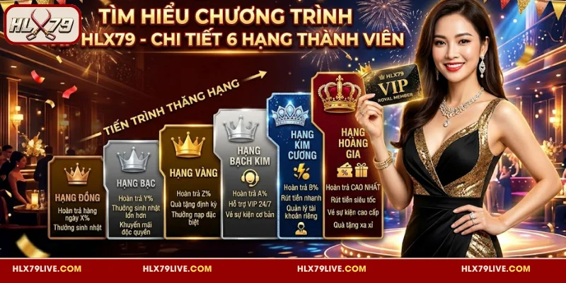 VIP HLX79 - Đặc Quyền Hấp Dẫn Cho Thành Viên Đẳng Cấp 3 Khám phá hạng thành viên có tại HLX79