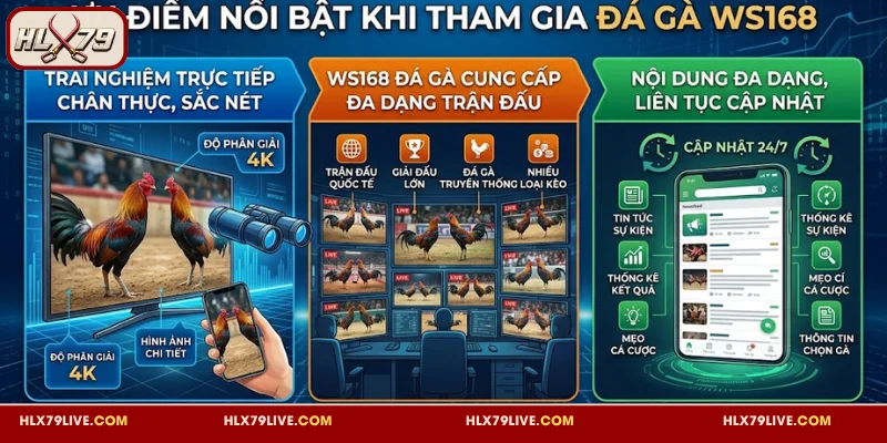 Khám phá sức hút khi tham gia đá gà tại WS168