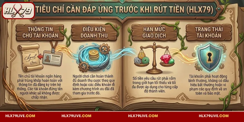 Rút Tiền HLX79 - Hướng Dẫn Thao Tác Nhanh Gọn Và An Toàn 3 Tiêu chí cần đáp ứng trước khi rút tiền HLX79